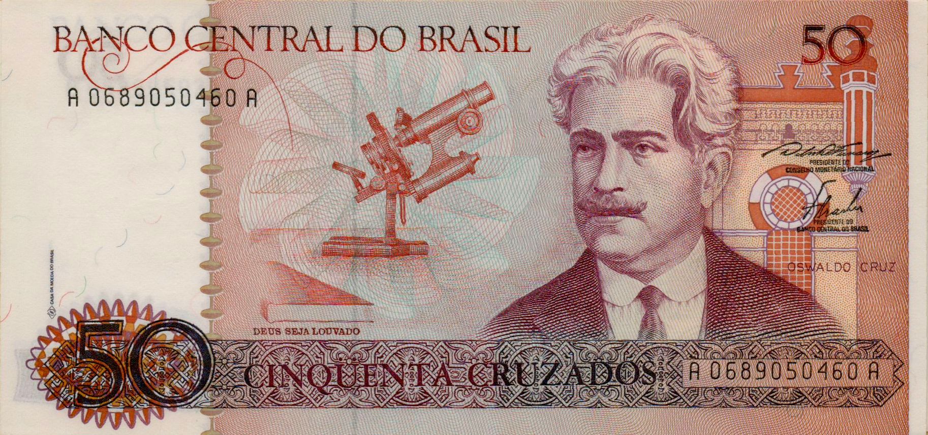Brazil 50 1986 UNC P-210/a